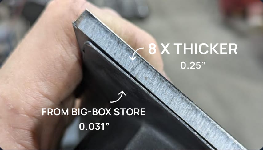 Iron Embers steel thickness comparison for fire pit construction