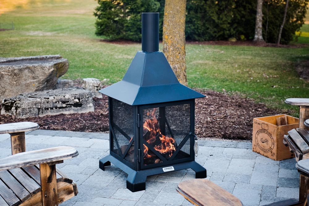 Chiminea outdoor fireplace