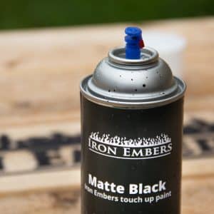 Iron Embers touch up paint, a high heat matte black paint