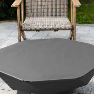 Steel lid tabletop for polygon fire pit