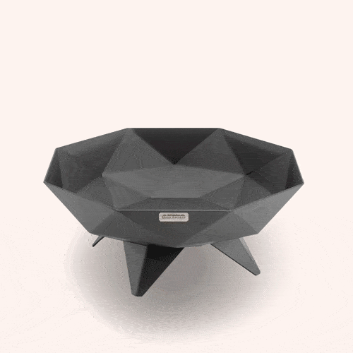 GIF showing the different options available with a polygon fire bowl