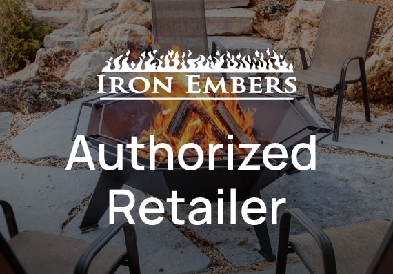 Iron Embers authorized retailer over fire pit